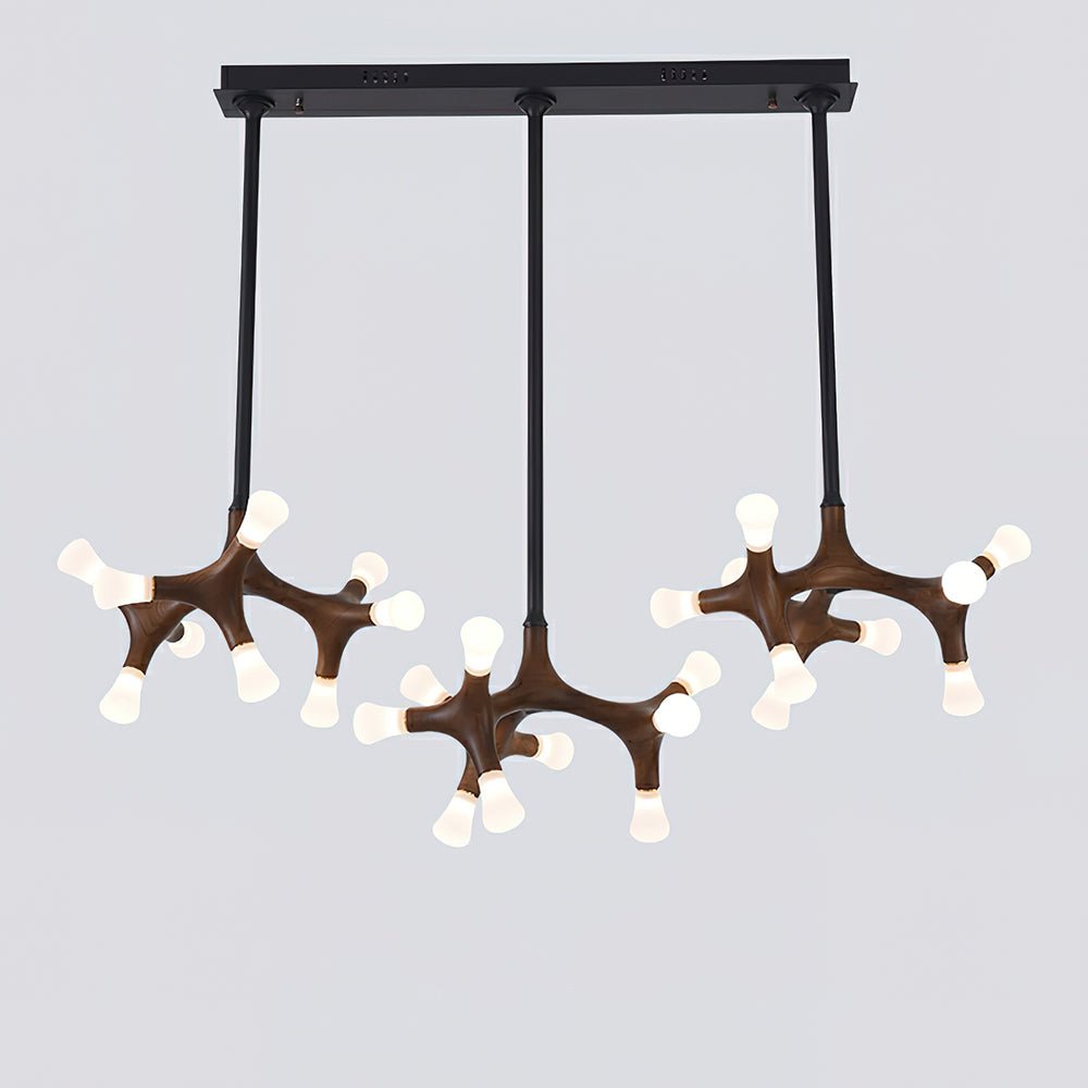 Elegant Flower Bone Chandelier - Adjustable Height, Soft Ambient Light