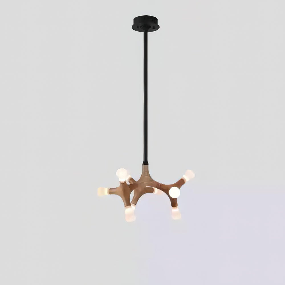 Elegant Flower Bone Chandelier - Adjustable Height, Soft Ambient Light