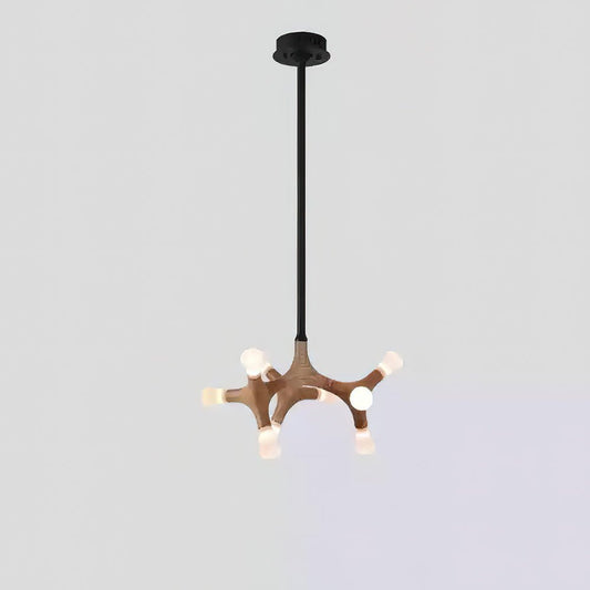 Elegant Flower Bone Chandelier - Adjustable Height, Soft Ambient Light