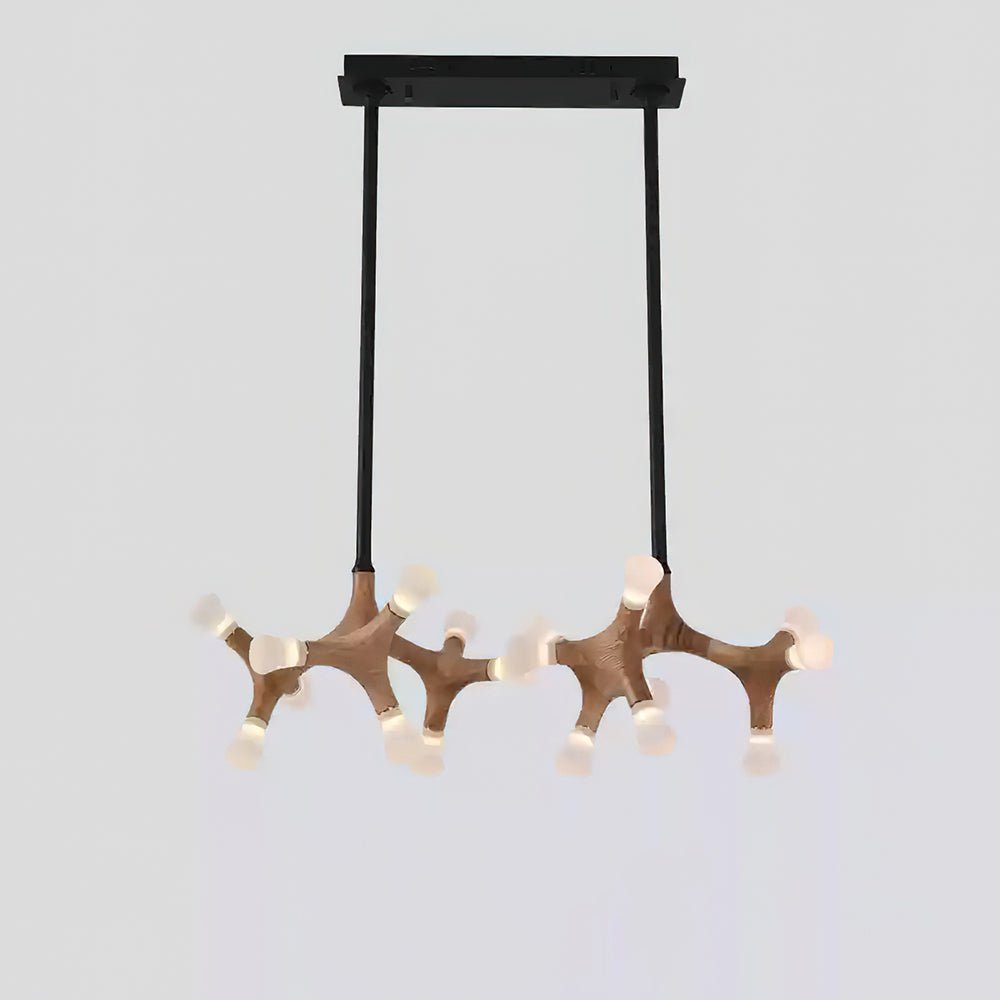 Elegant Flower Bone Chandelier - Adjustable Height, Soft Ambient Light