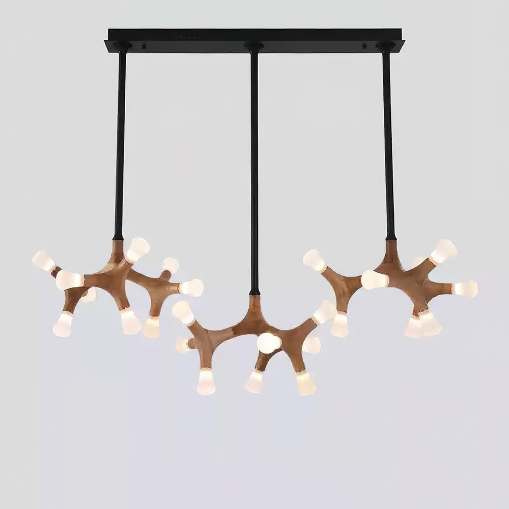 Elegant Flower Bone Chandelier - Adjustable Height, Soft Ambient Light