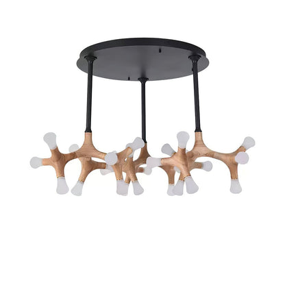 Elegant Flower Bone Chandelier - Adjustable Height, Soft Ambient Light