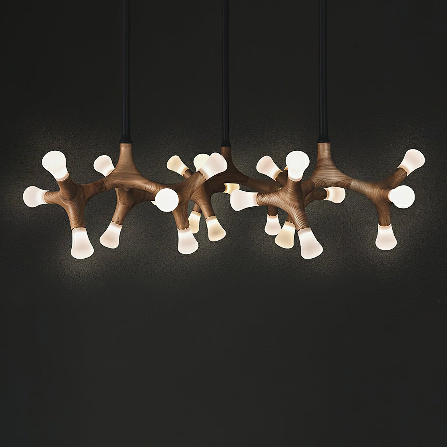 Elegant Flower Bone Chandelier - Adjustable Height, Soft Ambient Light