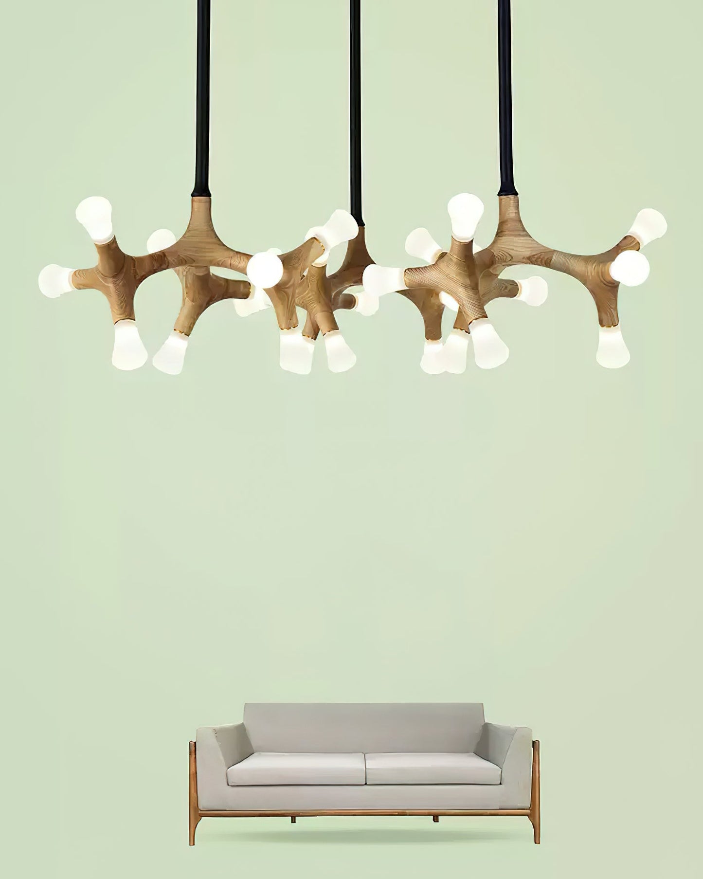 Elegant Flower Bone Chandelier - Adjustable Height, Soft Ambient Light