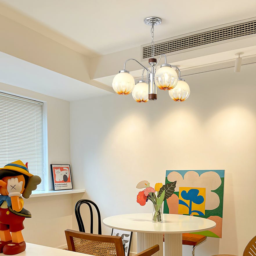 Elegant Flower Bud Chandelier - Dimmable LED, Adjustable Height