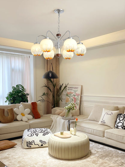 Elegant Flower Bud Chandelier - Dimmable LED, Adjustable Height
