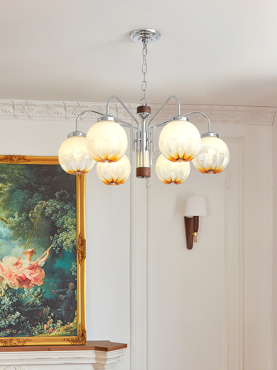 Elegant Flower Bud Chandelier - Dimmable LED, Adjustable Height
