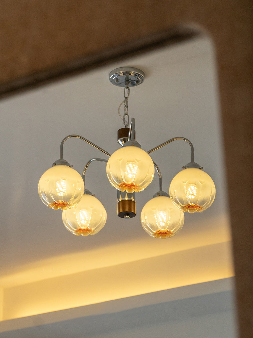 Elegant Flower Bud Chandelier - Dimmable LED, Adjustable Height