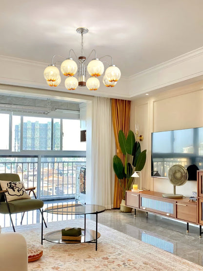 Elegant Flower Bud Chandelier - Dimmable LED, Adjustable Height