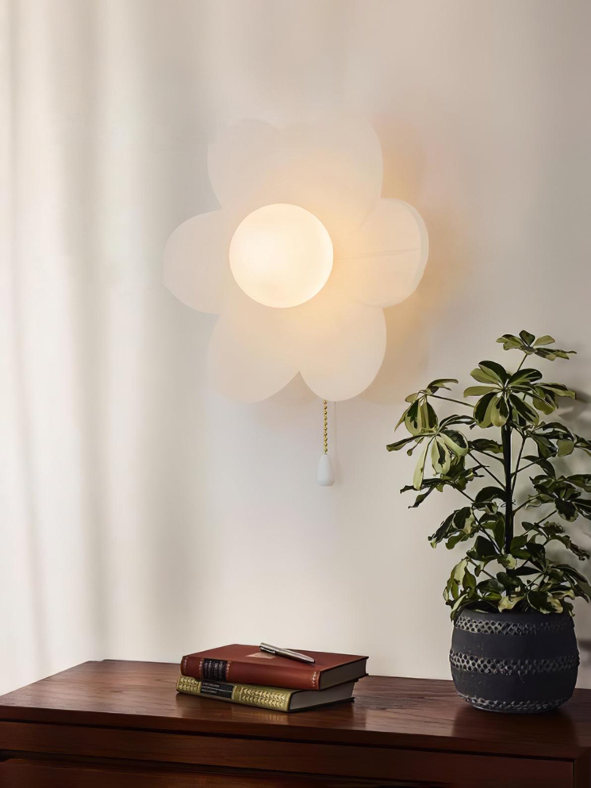 Elegant Flowers Wall Lamp with Soft LED Lighting and Adjustable Bright