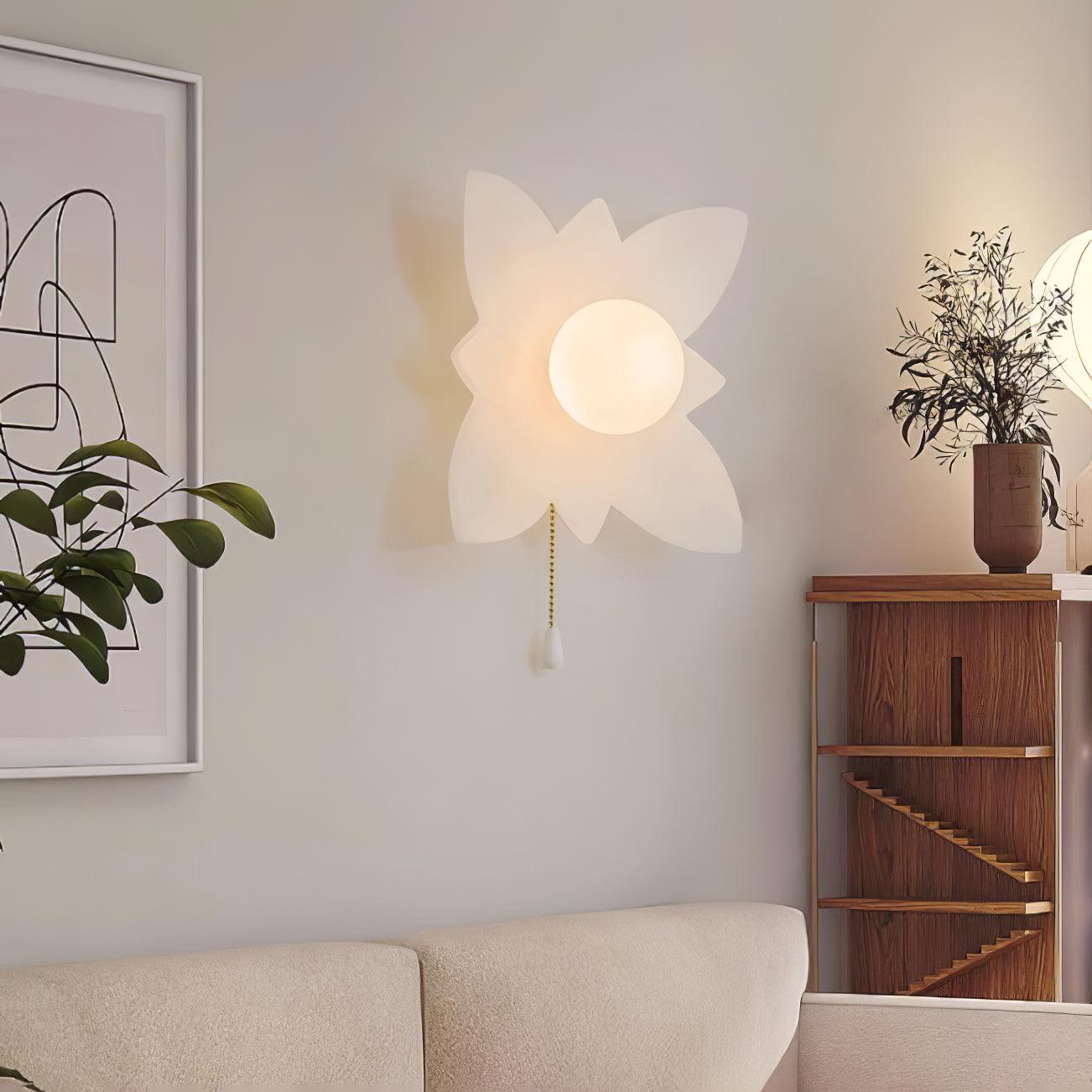 Elegant Flowers Wall Lamp with Soft LED Lighting and Adjustable Bright
