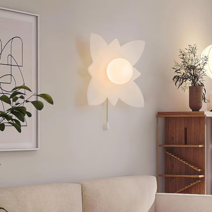 Elegant Flowers Wall Lamp with Soft LED Lighting and Adjustable Bright