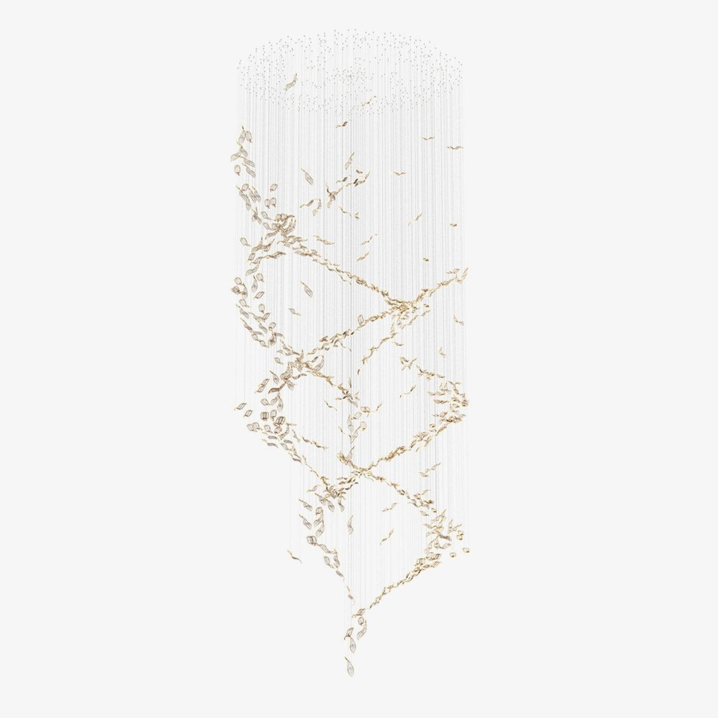 Elegant Fluttering Leaves Chandelier with Adjustable Brightness & Ener
