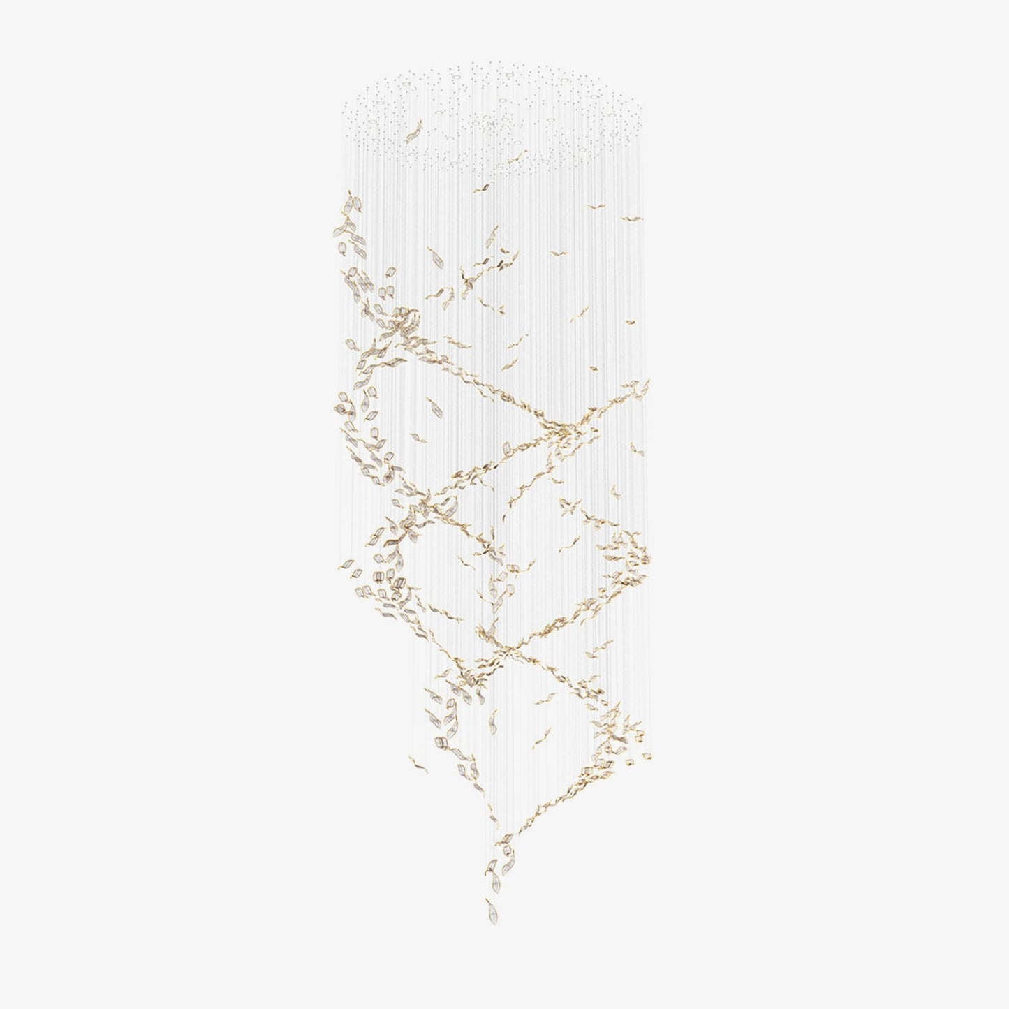 Elegant Fluttering Leaves Chandelier with Adjustable Brightness & Ener