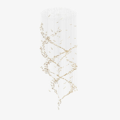 Elegant Fluttering Leaves Chandelier with Adjustable Brightness & Ener