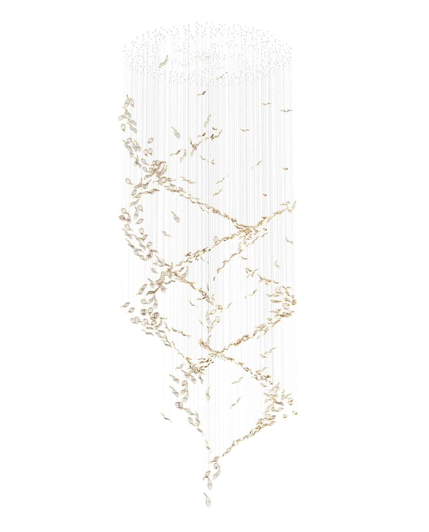 Elegant Fluttering Leaves Chandelier with Adjustable Brightness & Ener