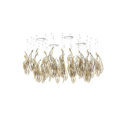 Elegant Fluttering Leaves Chandelier with Adjustable Brightness & Ener