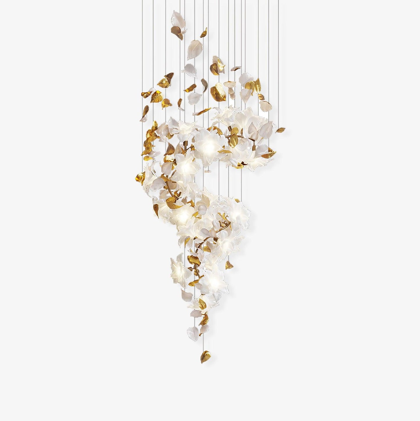 Fluttering Chandelier with LED Lights & Adjustable Height