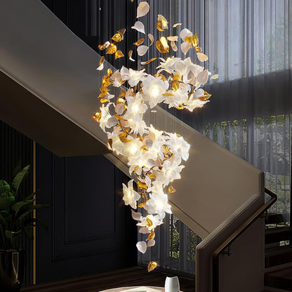 Fluttering Chandelier with LED Lights & Adjustable Height