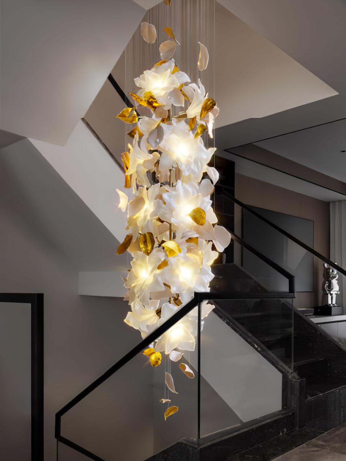 Fluttering Chandelier with LED Lights & Adjustable Height