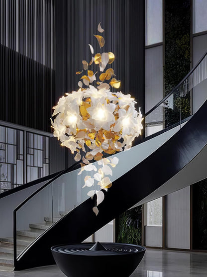 Fluttering Chandelier with LED Lights & Adjustable Height