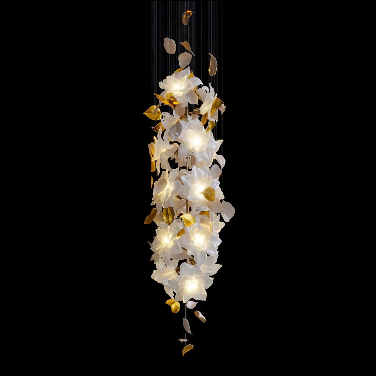 Fluttering Chandelier with LED Lights & Adjustable Height