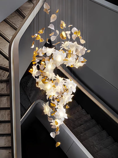 Fluttering Chandelier with LED Lights & Adjustable Height