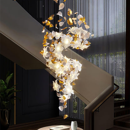 Fluttering Chandelier with LED Lights & Adjustable Height