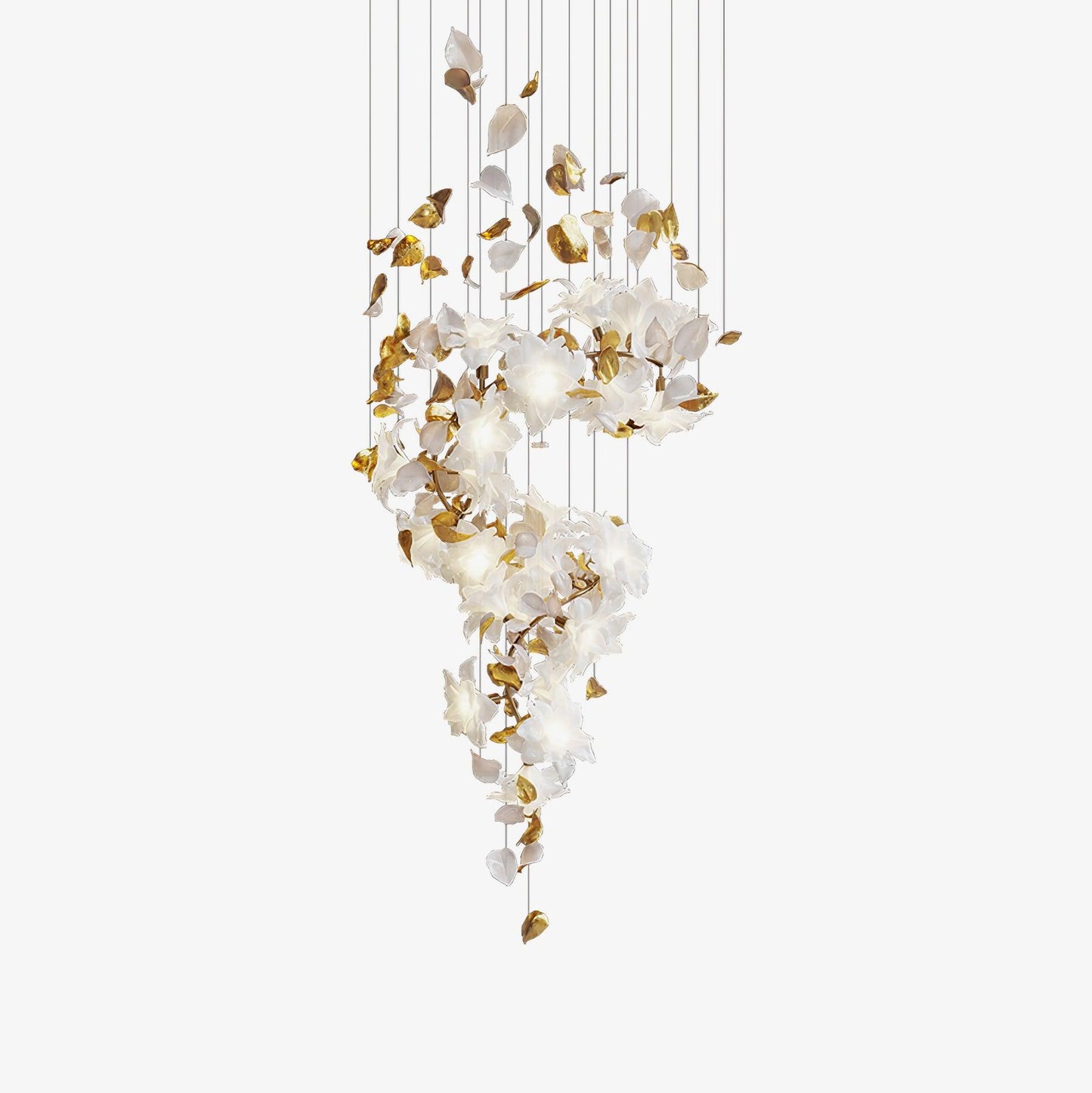 Fluttering Chandelier with LED Lights & Adjustable Height