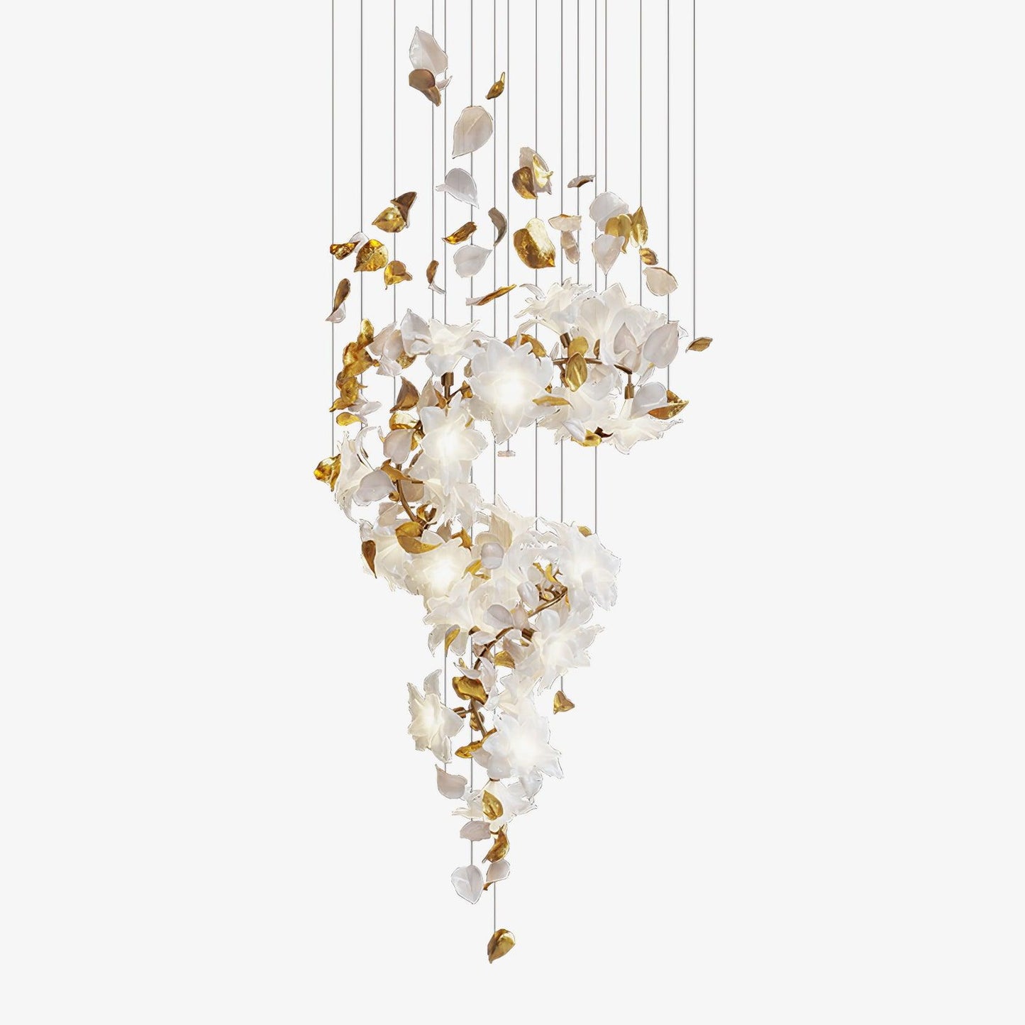 Fluttering Chandelier with LED Lights & Adjustable Height