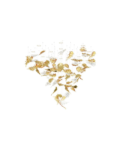Elegant Flying Leaves Chandelier with Adjustable Brightness & Modern D