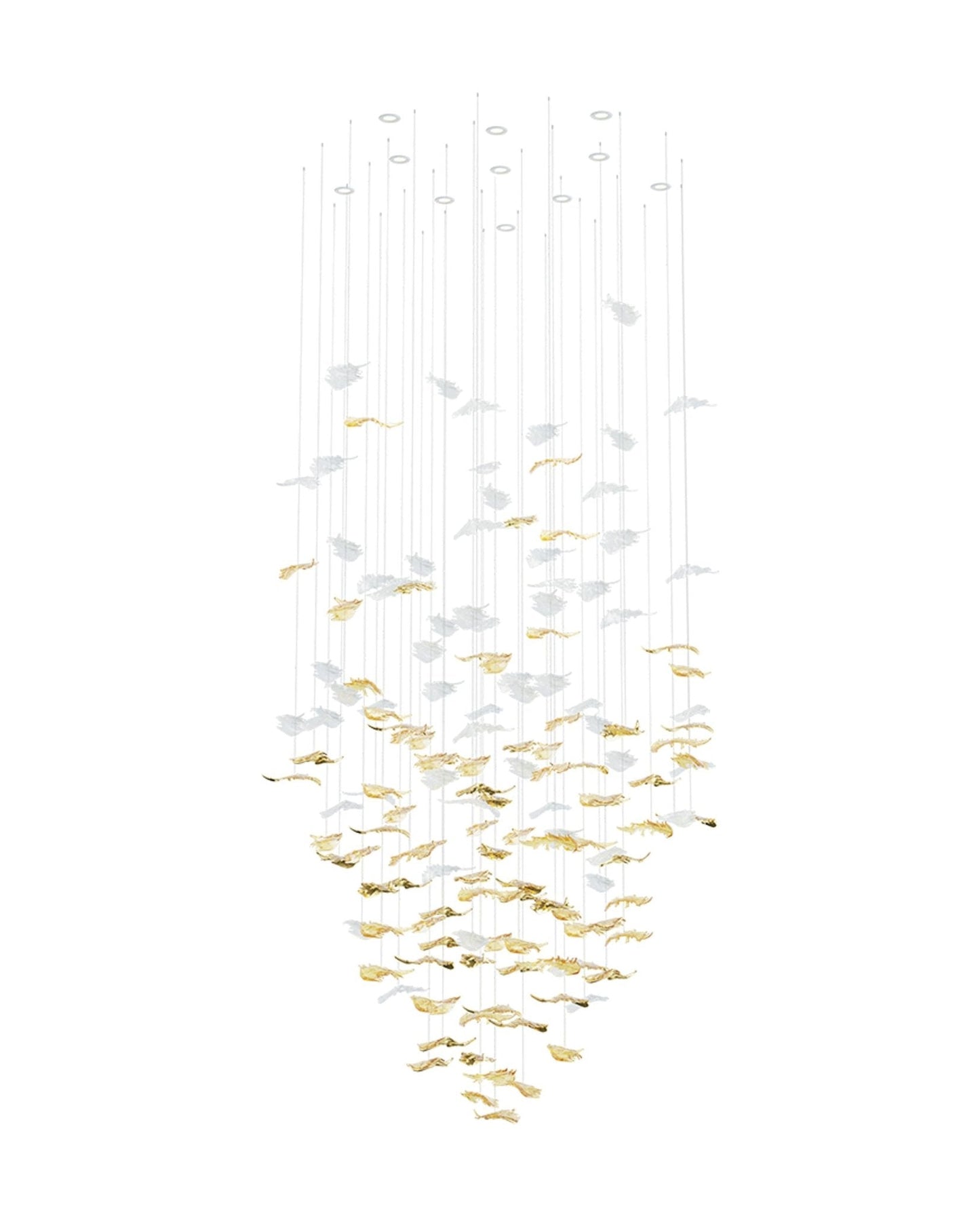Elegant Flying Leaves Chandelier with Adjustable Brightness & Modern D