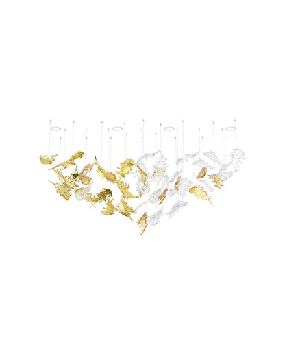 Elegant Flying Leaves Chandelier with Adjustable Brightness & Modern D