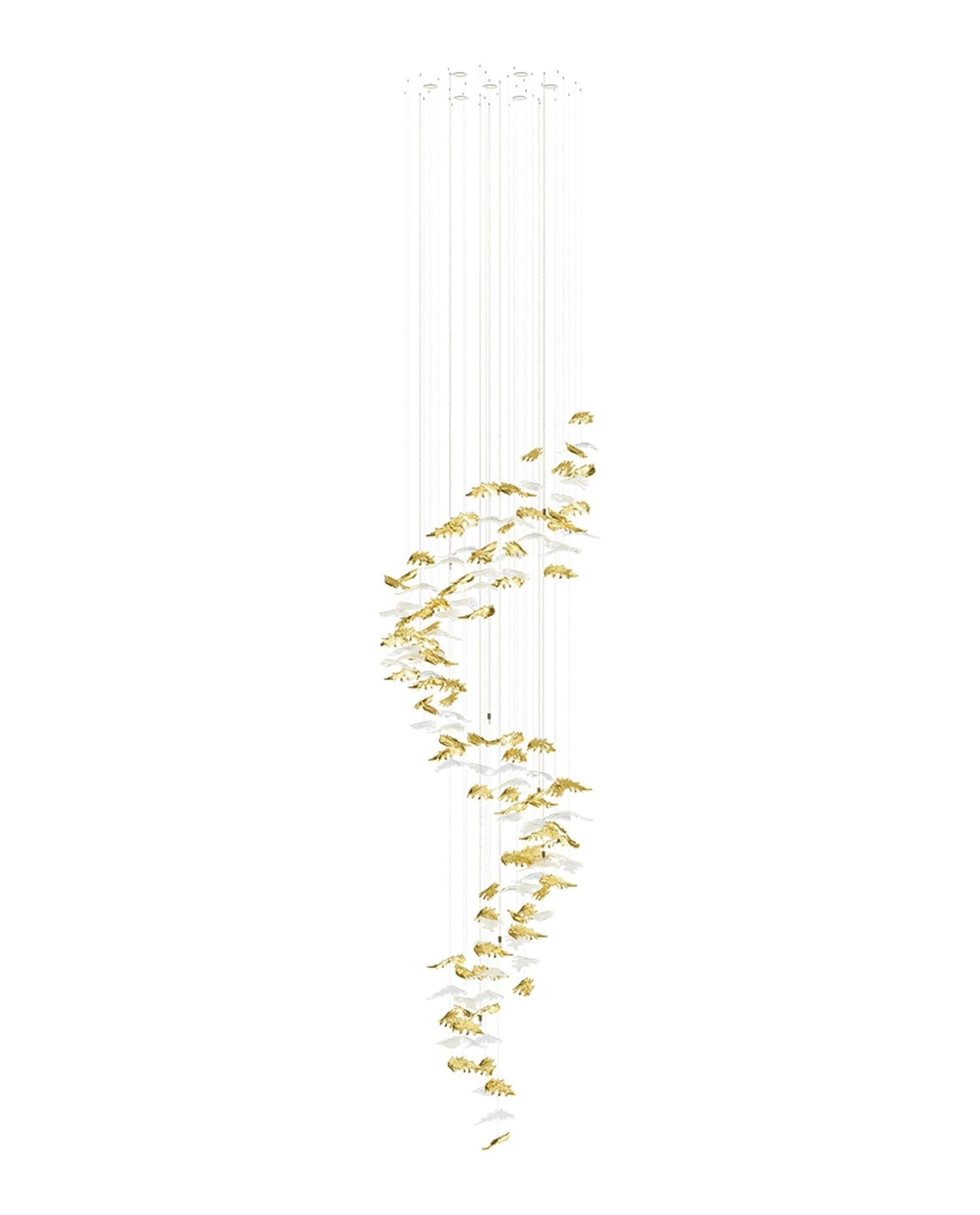Elegant Flying Leaves Chandelier with Adjustable Brightness & Modern D