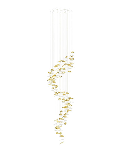 Elegant Flying Leaves Chandelier with Adjustable Brightness & Modern D