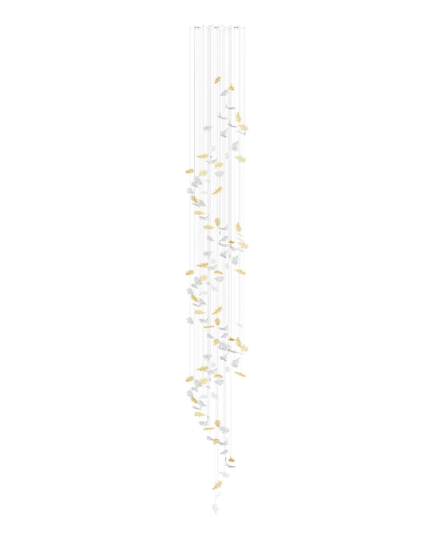 Elegant Flying Leaves Chandelier with Adjustable Brightness & Modern D