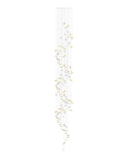 Elegant Flying Leaves Chandelier with Adjustable Brightness & Modern D