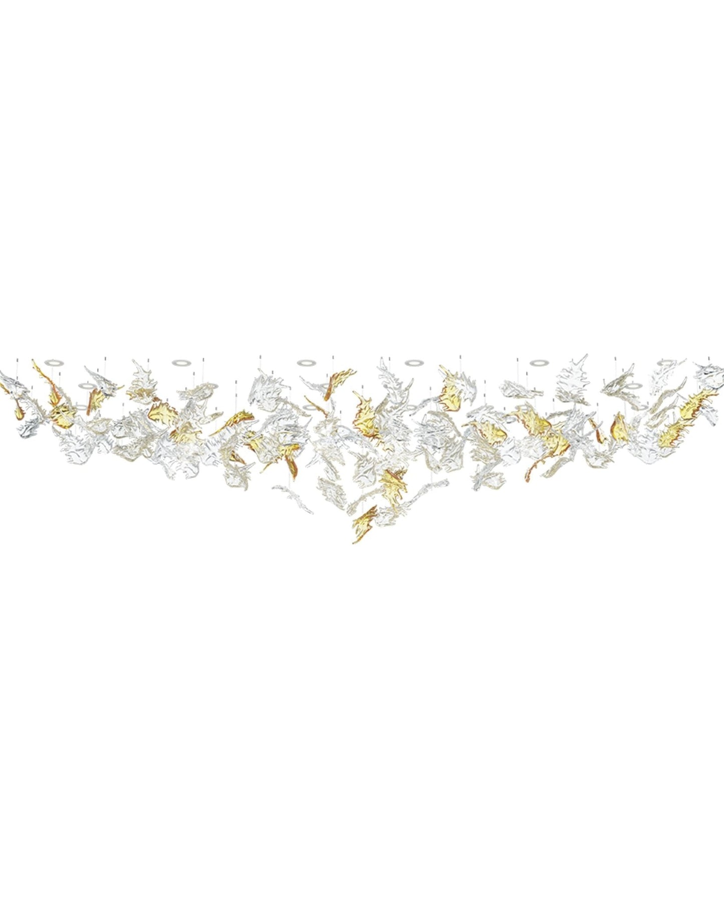 Elegant Flying Leaves Chandelier with Adjustable Brightness & Modern D