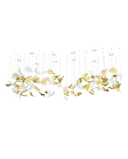 Elegant Flying Leaves Chandelier with Adjustable Brightness & Modern D