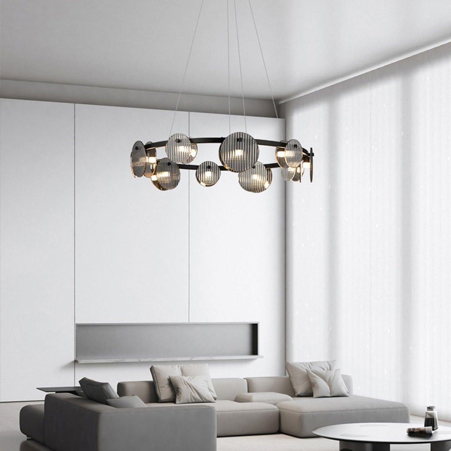 Foliole Chandelier - Elegant Design with Adjustable Brightness & Energ