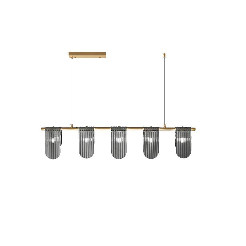 Folioles Brass Chandelier - Elegant Design with Adjustable Height & LE