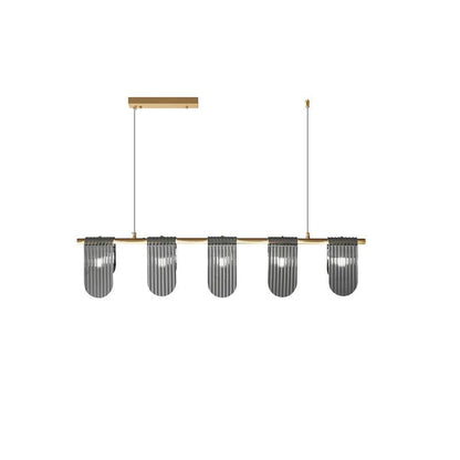 Folioles Brass Chandelier - Elegant Design with Adjustable Height & LE