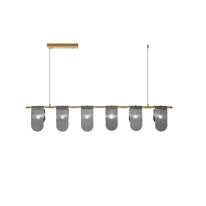 Folioles Brass Chandelier - Elegant Design with Adjustable Height & LE