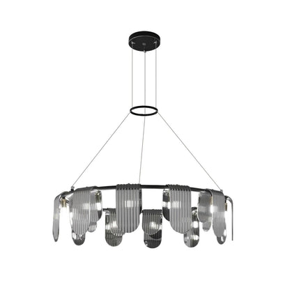 Folioles Brass Chandelier - Elegant Design with Adjustable Height & LE
