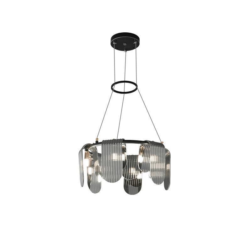 Folioles Brass Chandelier - Elegant Design with Adjustable Height & LE