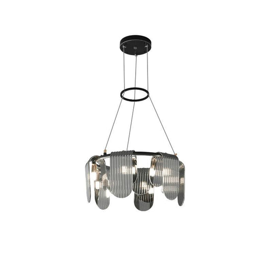Folioles Brass Chandelier - Elegant Design with Adjustable Height & LE