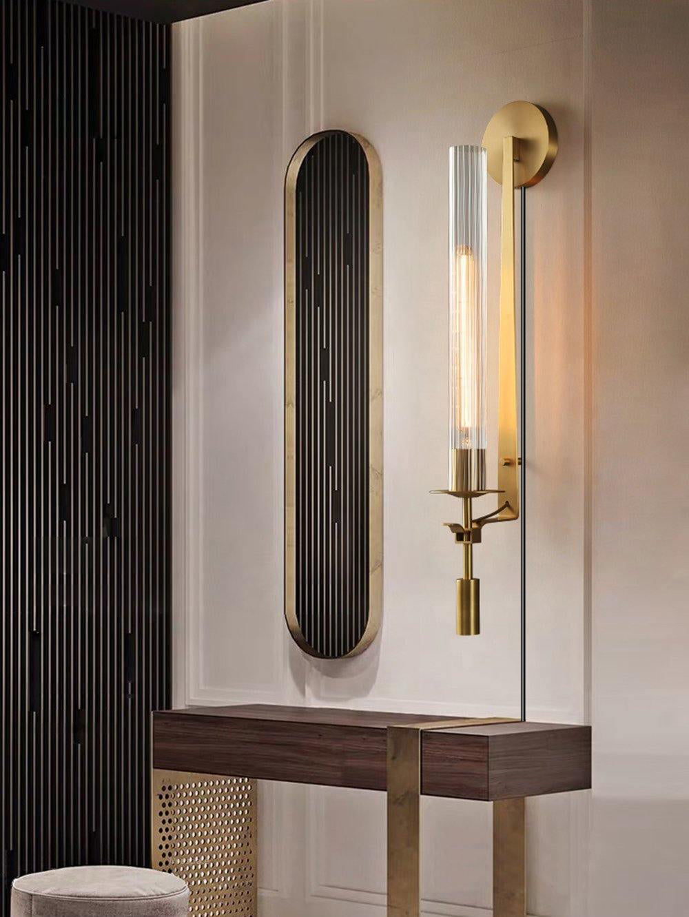 French Classicism Plug-in Wall Lamp with Adjustable Brightness & Timel