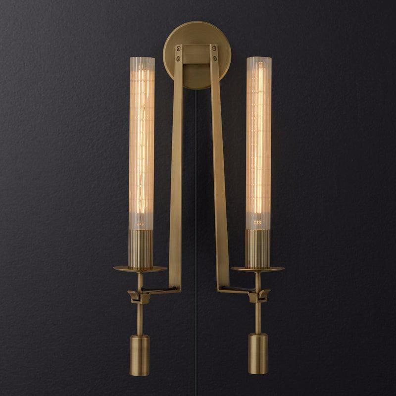 French Classicism Plug-in Wall Lamp with Adjustable Brightness & Timel