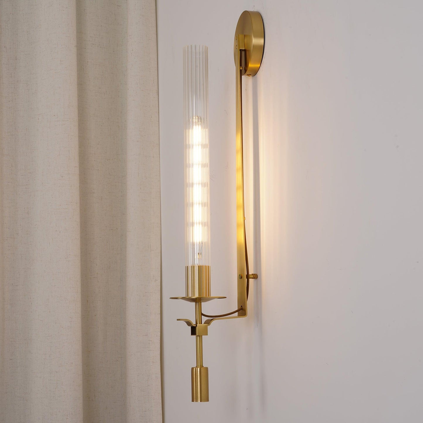 French Classicism Plug-in Wall Lamp with Adjustable Brightness & Timel