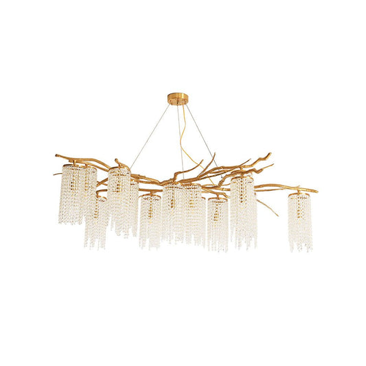 Elegant Modern Art Glass Crystal Chandelier with Adjustable Lighting
